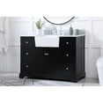 thumbnail image 3 of Elegant Decor Franklin 48" Wood Single Bathroom Vanity with Backsplash in Black, 3 of 3