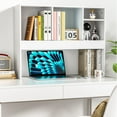 thumbnail image 3 of Fenbeli Desk Bookshelf with 4 Cubbies, Desktop Storage Organizer, Countertop Bookcase Wood Composite White, 3 of 8