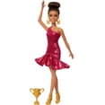 thumbnail image 1 of Muñeca moderna Barbie bailarina de salón con vestido rojo con volantes, 1 of 5