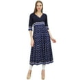 thumbnail image 5 of Bimba Kurta Trapèze pour Femme, Kurti Bleue de Designer, Blouse-Robe Longue Évasée Ethnique - 12, 5 of 5