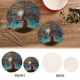 thumbnail image 4 of Lift Tree and Moon Pot Holders Trivets Set of 2 Cotton Hot Pads Mats for Hot Dishes Pots Pans Kitchen Cooking 7" 9.5", 4 of 7