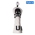 thumbnail image 1 of Golf Wood Cover Skull For Driver Fairway Hybrid Waterproof Protector Set PU Leather Soft Durable Golf Club Covers White for Hybrid H, 1 of 6