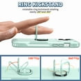 thumbnail image 5 of for iPhone 15 Pro Case, Rugged Shockproof Heavy Duty Soft TPU Rubber Bumper Hard PC Back Hybrid Protective Case [with Ring Stand] for iPhone 15 Pro (Without Screen Protector) - Green, 5 of 10