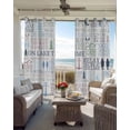 thumbnail image 6 of Ocean Nautical Kitchen Curtains Rustic Anchors Fish Oars Lighthouses Cafe Short Curtains for Bathroom Blackout Window Curtain Grommet Small Window Treatment Drapes for Bedroom Living Room 27.5"x39"x2, 6 of 9