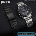 thumbnail image 2 of Correa de acero inoxidable macizo para reloj Casio EDIFICE 5061 Photoelectric Wave Series, pulsera de arco de 22 mm para hombre EQW-M1000 M1001, 2 of 5
