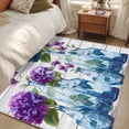thumbnail image 4 of Spring Daisy Area Rugs 2.7'x5', Washable Small Throw Rugs for Kitchen Bedroom, Botanical Vases Floral Green Leaves Wooden Indoor Outdoor Rug Non-Slip Low Pile Carpet Runner Reversible Floor Mats, 4 of 8