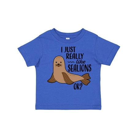 

Inktastic I Just Really Like Sea Lions Ok Gift Toddler Boy or Toddler Girl T-Shirt