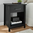 thumbnail image 2 of (2 pack) Mainstays Hillside Nightstand with Drawer, Black Finish, 2 of 11