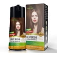 thumbnail image 3 of (6 pack) Herbishh Light Brown PPD-Free Hair Color Shampoo for Gray Hair, Hair Dye Shampoo 3 in 1, 100% Gray Coverage, Permanent Hair Color for Men & Women, Ammonia-free, 400 ml, 3 of 7