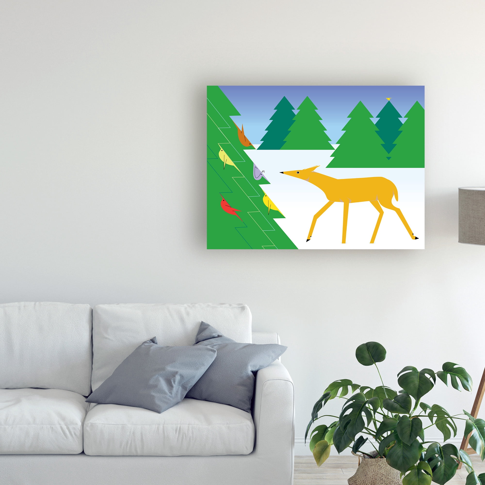 Trademark Fine Art 'Bird Ornaments' Canvas Art by Marie Sansone