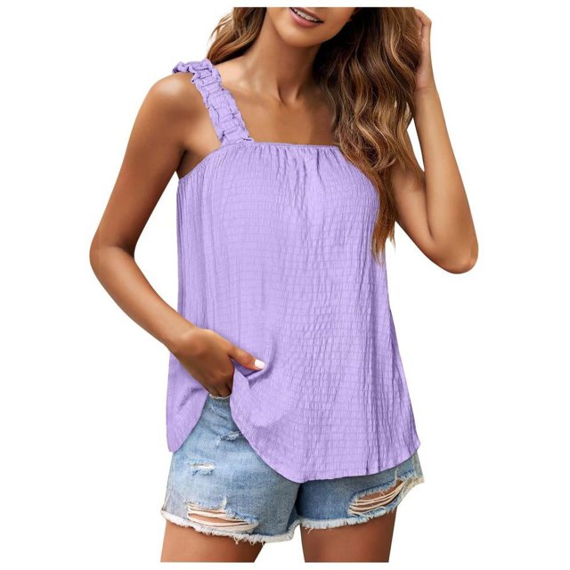 Birdeem Blouse Sans Manches Confortable et Ample pour Femmes, Mode Décontractée