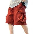 thumbnail image 5 of Cargo Shorts Brick RedWork Shorts Casual Stretch Shorts for Teens Boy Pants Size 13-14 Years Summer&nbsp;Clothing, 5 of 5