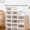 thumbnail image 2 of Cateissary Caja de almacenamiento de zapatos artesanal, duradera y exquisita, blanca, con cubierta transparente, caja de zapatos apilable Cubiertas para muebles de jardín, 2 of 6