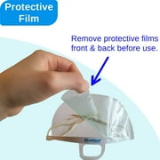 Masklean Clear Transparent Sanitary Mask Anti-Fog Face Mouth Shield Spit Guard Reusable (1 Box: 5 Masks+1 Pouch)