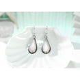 thumbnail image 5 of Classic Teardrop Shaped White MOP Inlaid Sterling Silver Dangle Earrings, 5 of 7