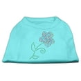 thumbnail image 1 of Multi-Colored Flower Rhinestone Shirt Aqua L (14), 1 of 1
