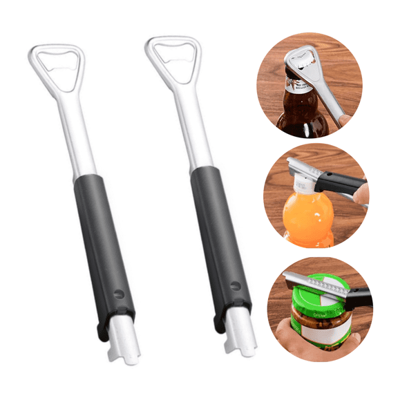 Adjustable Can Opener 2Pcs, Dingrich Multifunctional Stainless Steel Can Opener Jar Lid Gripper Tight Lid Opener,Jar Opener for Weak Hands Kitchen Gadgets Fit for Most Bottles