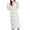 White, variant on Womens Hooded Long Quilted Coat Maxi Over Knee Length Long Sleeve Puffer Jacket Plus Size Warm Padded Coat Winter Outerwear White,XXXL