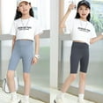 thumbnail image 5 of 4 Pcak 2-12T Toddler Girls 5" Volleyball Shorts Stretch Youth Athletic Gymnastics Shorts Kid Yoga Dance Shorts, 5 of 8