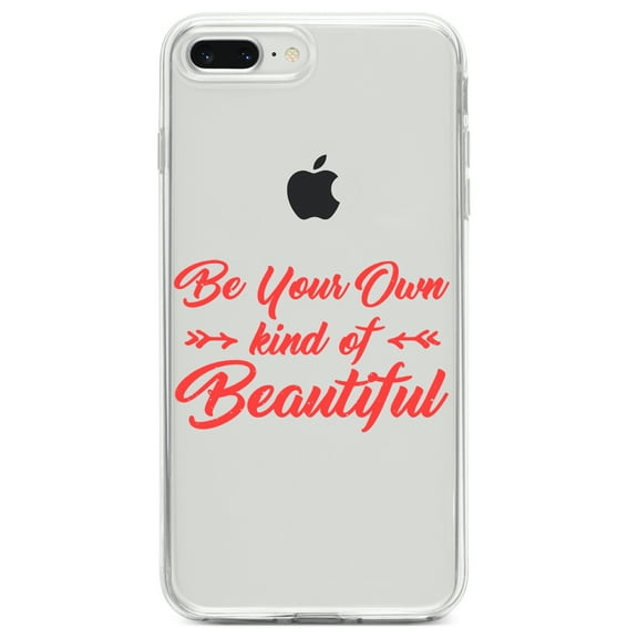 DistinctInk Clear Shockproof Hybrid Case for iPhone 7 PLUS / 8 PLUS (5.5" Screen) TPU Bumper Acrylic Back Tempered Glass Screen Protector - Be Your Own Kind of Beautiful