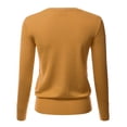 thumbnail image 2 of Women's V-Neck Button Down Long Sleeve Classic Knit Cardigan Sweater, 2 of 4