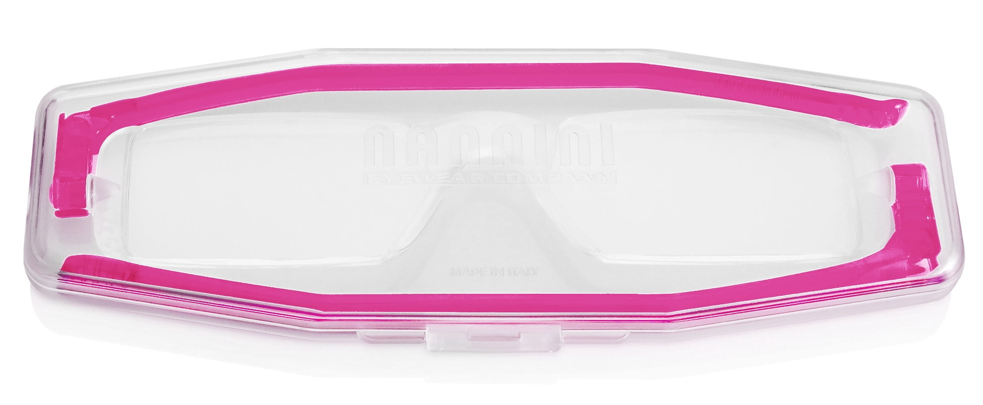 Nannini Compact One Travel Reading Glasses Fuchsia Temples Optics 2.5