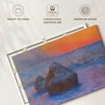 thumbnail image 6 of Elephant Stock Stacks Of Wheat Sunset Snow Effect 1890-1891 Wall Art - Horizontal Canvas Wall Art - Living Room Wall Decor - Abstract Canvas - Gray And Blue Decor By Claude Monet - 24" x 16", 6 of 8