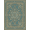 Teal Ivory Gold, Pattern 20, variant on ODIKA 8'x10' Washable Area Rug Durable, Non-Slip Mid Symmetrical Century Border Washed Decorative Hallway Teal for Living Room, Under Sectional, Family