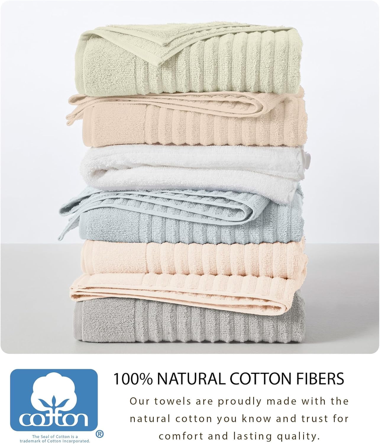 Wellmrak 6 Pack Hand Towel Set - 100% Cotton Towels - Absorbent & Quick-Dry Towels for Bathroom (Pink Sand)