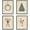 NO.00112, variant on Hieng Vintage Christmas Tree Wall Art Poster Decor, Candy Cane Painting Pictures Decor Wall Art, Rustic Christmas Decorations for Bedroom Bathroom Living Room Office, Unframedin Set of 4