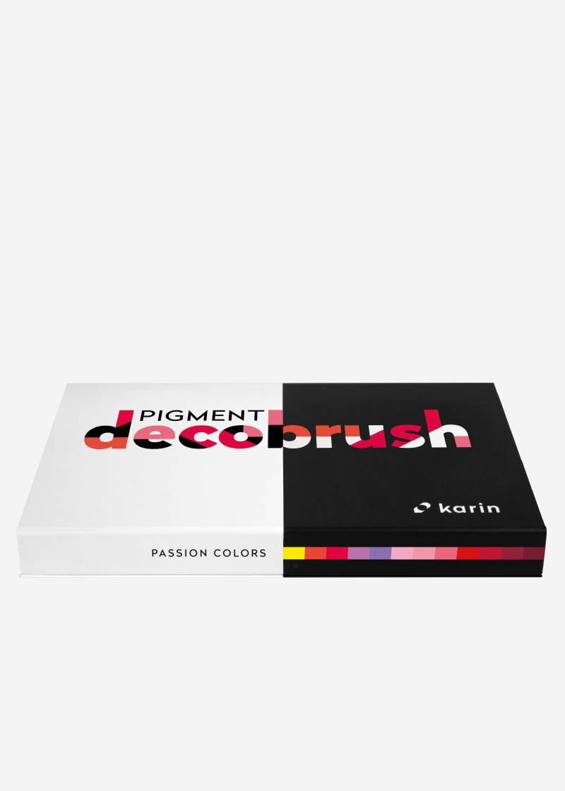 Karin Pigment Decobrush Markers - Set of 12, Passion Colors