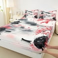 thumbnail image 3 of Castle Fairy Female Men Japanese Style Twin Sheet Sets,Oriental Sakura Bedding, 3 of 7