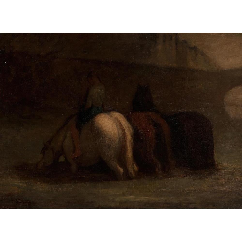 Honoré Daumier 18x14 Black Modern Framed Museum Art Print Titled - The Drinker (circa 1847)