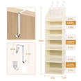 thumbnail image 3 of WETRBWEH Over the Door Organizer with 6 Large Pockets 12 Side Pockets, Beige Door Hanging Storage Organizer for Baby Nursery, Bathroom, Bedroom, Dorm, 3 of 9