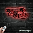 thumbnail image 2 of Craftnamesign Custom Coffee Bar Metal Wall Art LED Light, Personalized Coffee Shop Name Sign, 2 of 5