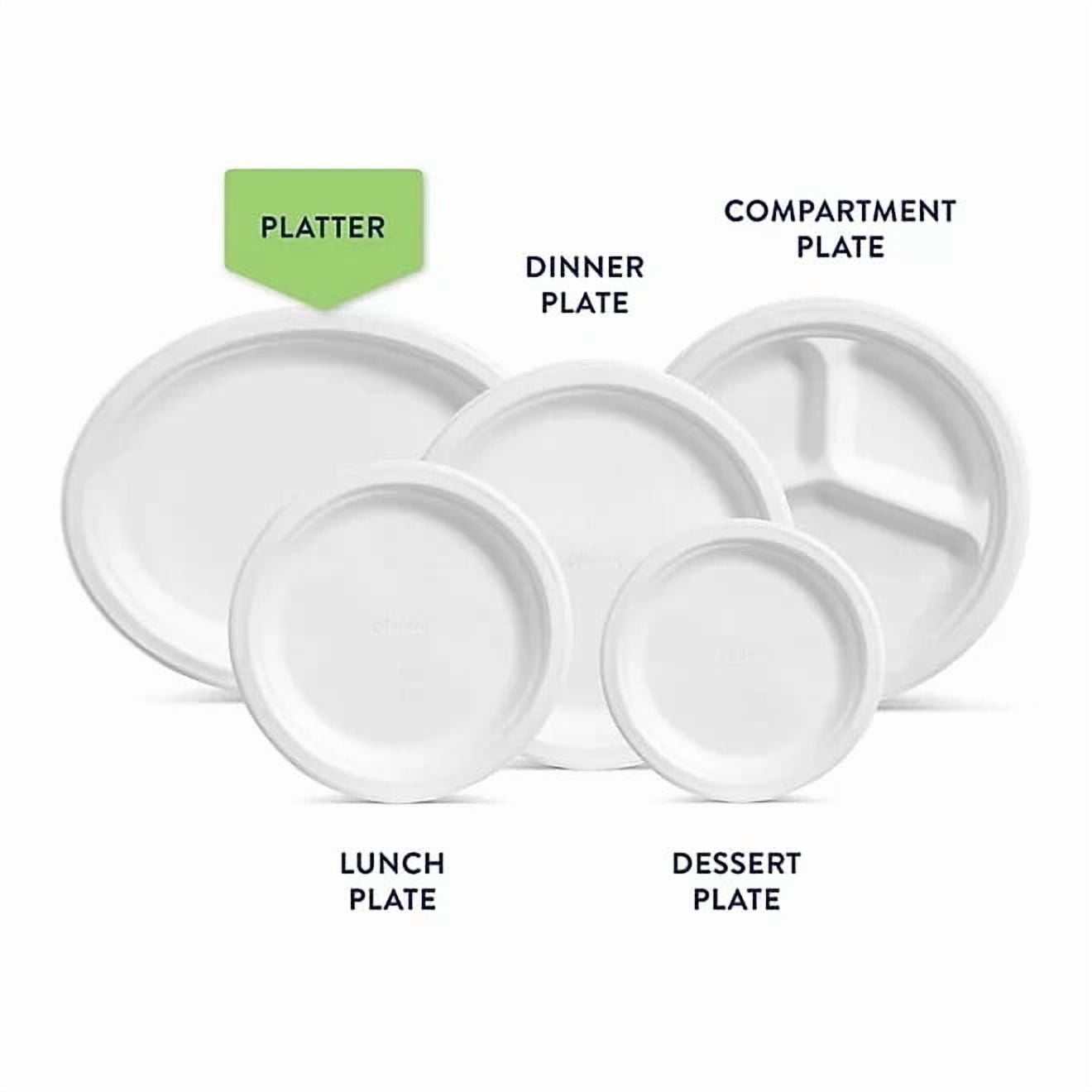 Chinet Classic 12 5/8-inch x 10-inch Paper Platter 100-Count, Disposable Plates