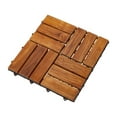 thumbnail image 5 of Nordic Teak (10 sq ft) Oiled Teak Outdoor Interlocking Floor Tiles, 12 Slat - Brown, 5 of 5