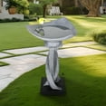 thumbnail image 4 of Hamiedun, Outdoors Concrete Tall Bird Bath, 14.50 x 14.50 x 22.80 In, 4 of 9