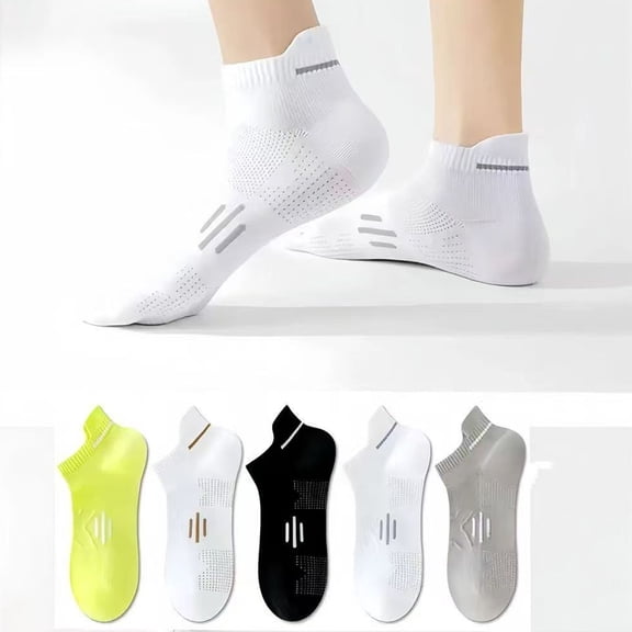 Lumtrix Ankle Compression Socks for Men Athletic Running Socks Summer Fall Breathable Thin Socks Black One Size