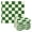 Green and White Checkerboard, variant on Dailycode 6 Packs Kitchen Dish Towels Soft Absorbent Dish Cloths Navy and White Plaid 11"x11"