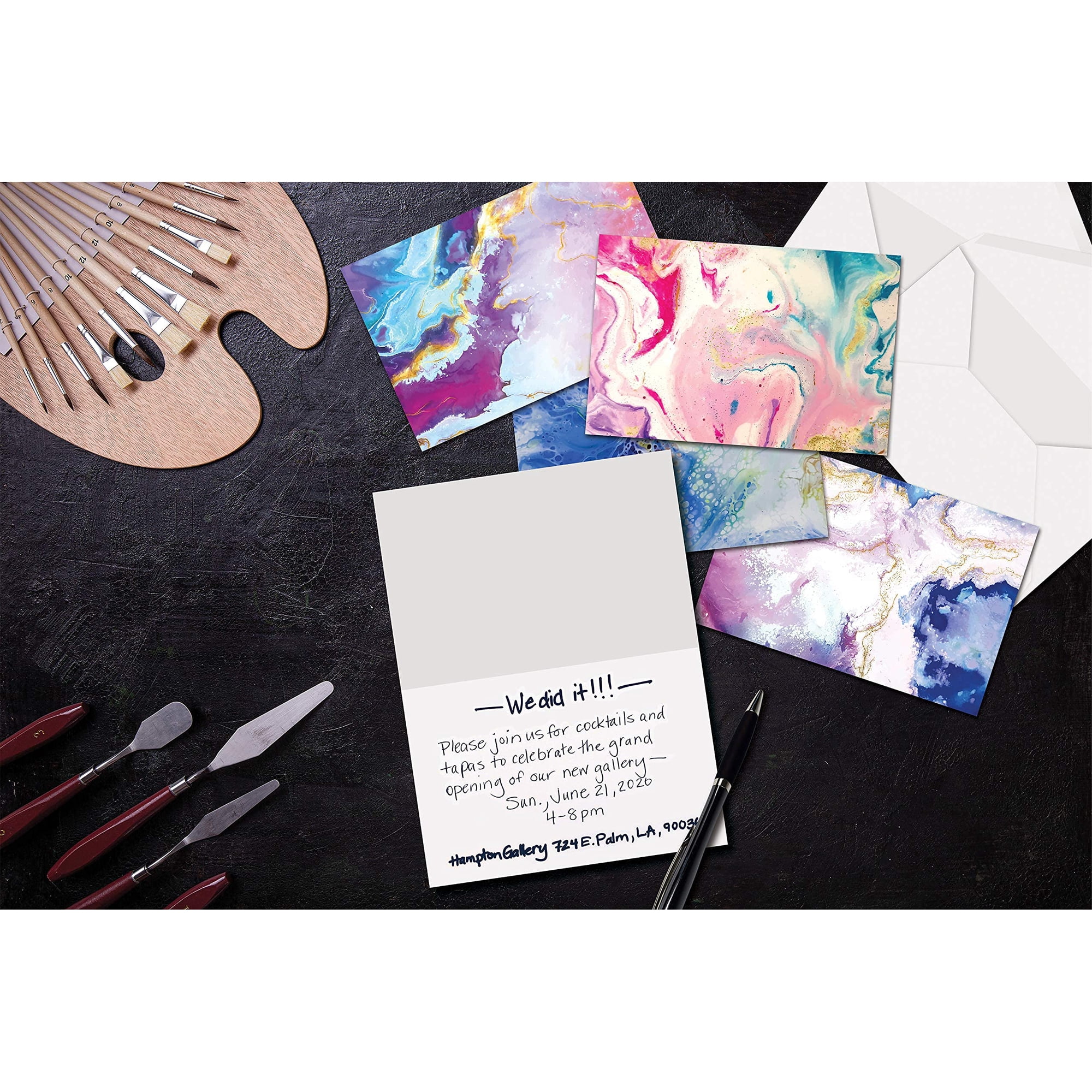 All Occasion Greeting Cards Assorted Abstract Art 4 x 6 Inch 100 Pack with Envelopes