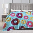 thumbnail image 4 of Kll Fleece Blanket Plush Throw Blanket Donuts,Soft Fuzzy Cozy Flannel Blanket For Couch Sofa Bed.(50"X40"), 4 of 9
