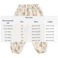 thumbnail image 3 of Crunowin Boys And Girls Cuffed Bottom Cotton Pants Spring Lightweight Printed Pattern Mosquito-Proof Fabric Wide Leg Long Pants White Size 4 Years, 3 of 8