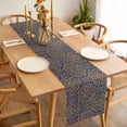 thumbnail image 6 of Vintage Mediterranean Cotton Linen Table Runner for Dining Kitchen, Retro Morocco Abstract Art Brown Blue Wedding Outdoor Party Tablerunners, Dresser Scarf Coffee Tablecloth Runners 13x60 Inches, 6 of 9