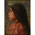 thumbnail image 2 of Paul Alexandre Alfred Leroy 15x18 Gold Ornate Wood Frame and Double Matted Museum Art Print Titled - Little Girl Fellah (ca 1910), 2 of 4