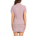 thumbnail image 3 of INSPIRE CHIC Suit Sets for Women's 2 Piece Outfits Blazer Work Pencil Skirt Suit XL Pink, 3 of 6