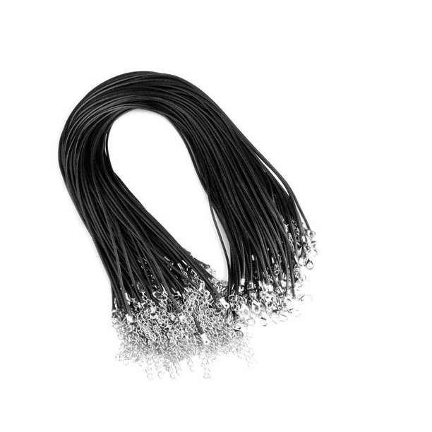 Cuerda para collar de 100 piezas, diseño Simple, colgante reutilizable, cable para hacer joyas, accesorios artesanales para manualidades DIY Ropa, zapatos y accesorios Miscelánea Blanco negro Qarigey AP015349-02