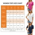 thumbnail image 6 of TEMOFON Blouses for Women V-neck Short Puff Sleeve Shirts Summer Soild Navyblue Tee for Business Comfy Tops for Lady Size S, 6 of 6