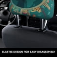 thumbnail image 4 of Kdxio Around The Planet Pattern Print 2 Piece Car Head Rest Covers Set Auto Front/Rear Seats Headrest Cover Universal Fit Most Cars,Sedan, SUV, 4 of 9