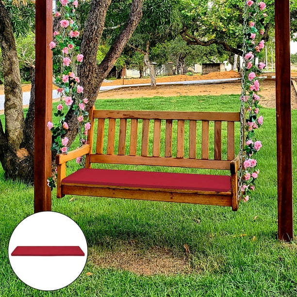 Cojín para banco de jardín perfecl antideslizantes 120x42x5cm rojo